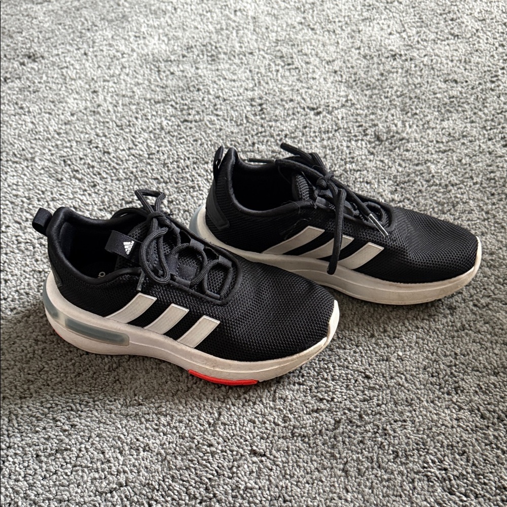 Adidas Black and White Running Shoes Boys 1
